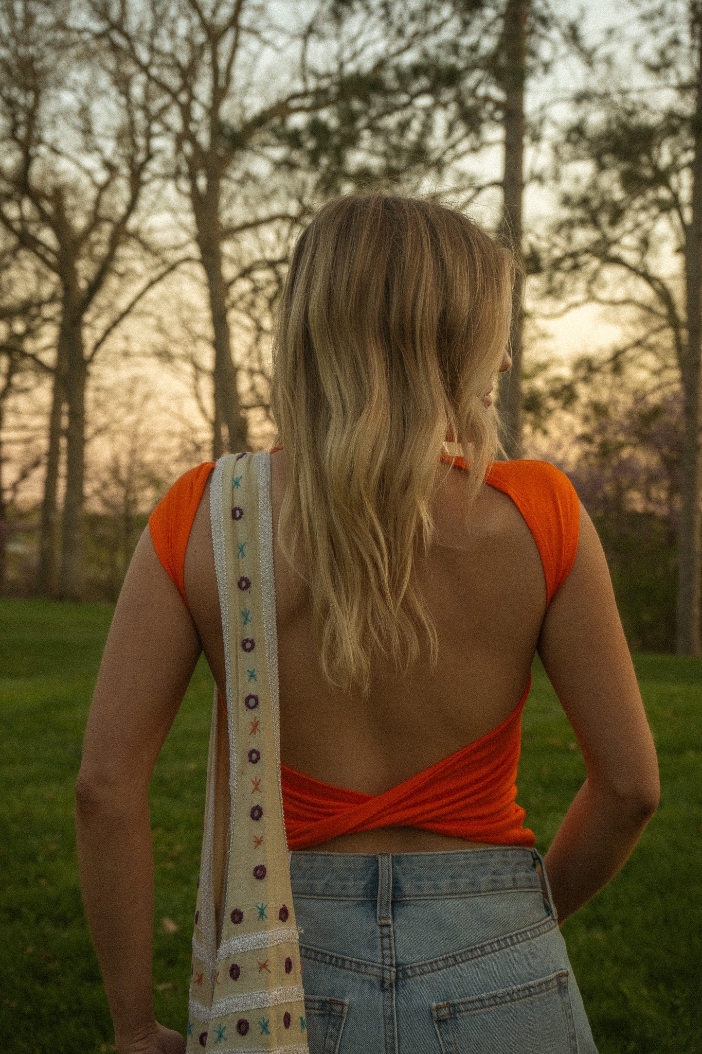 Flirty Backless Jersey Top