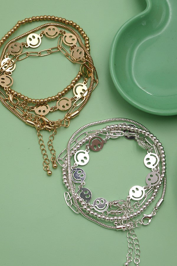 Smiley Bracelet Stack