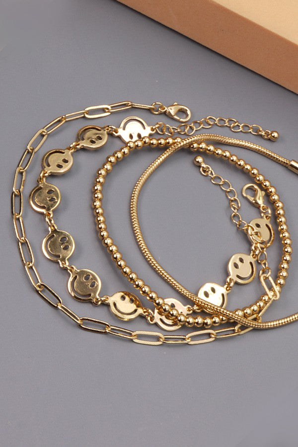 Smiley Bracelet Stack