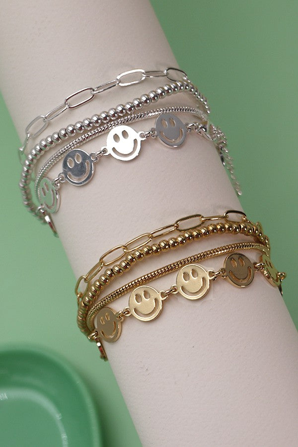Smiley Bracelet Stack