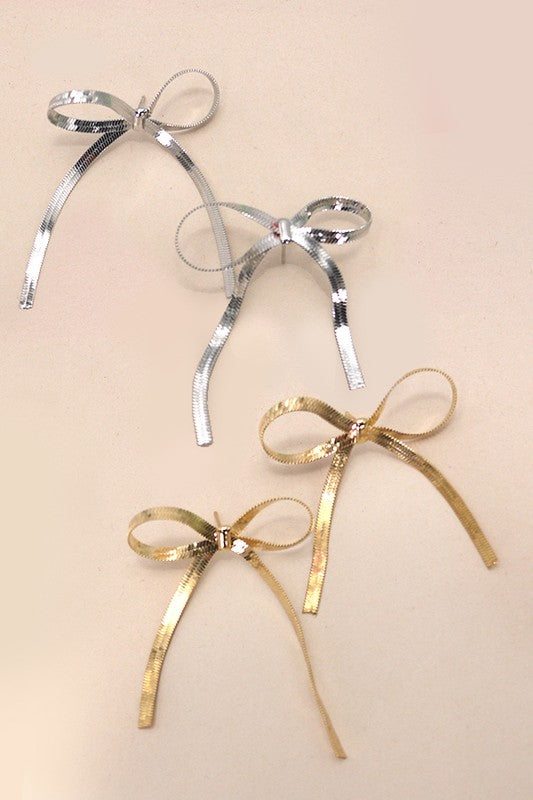 Festival Bow Snake Chain Earrings