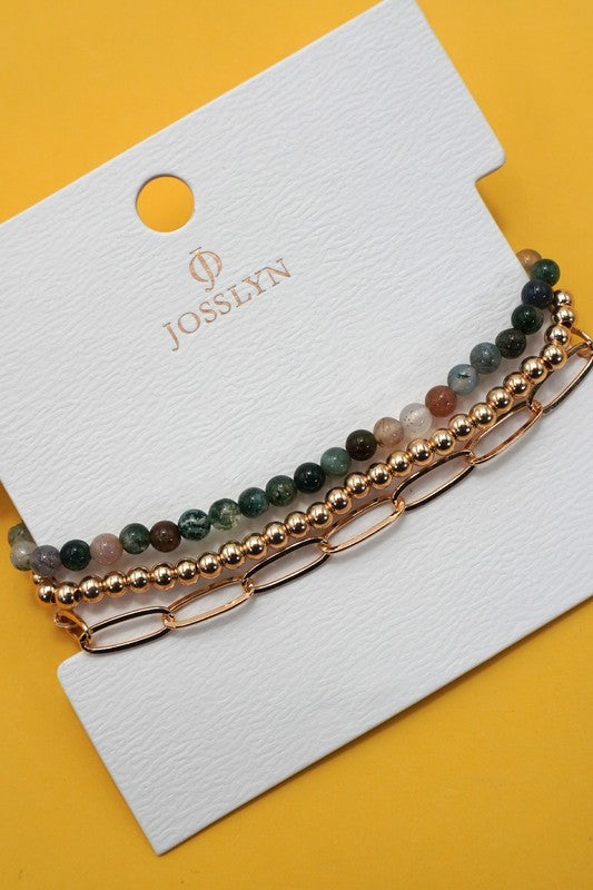 Natural Stone Bead Bracelet