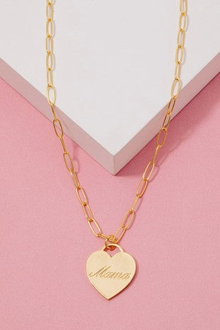 Mama Love Heart Necklace