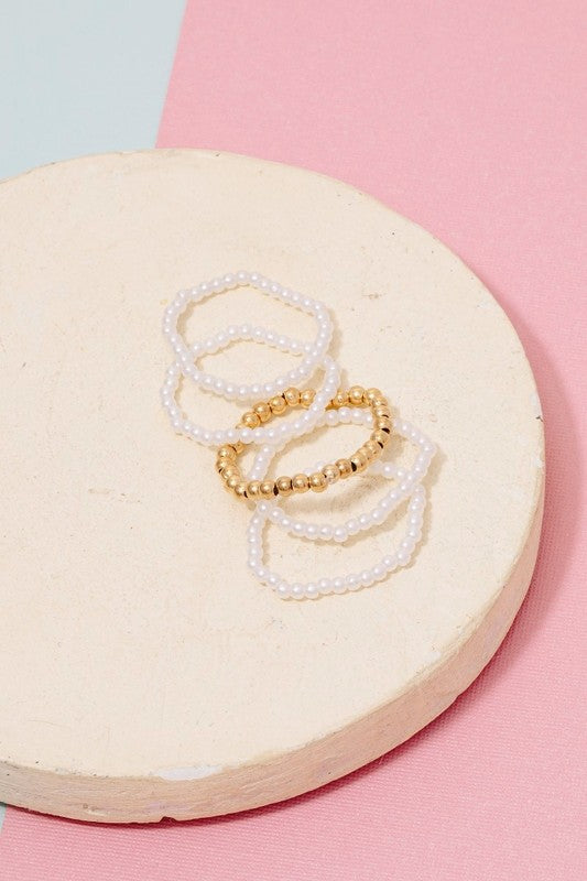 Modern Pearl Stack Rings