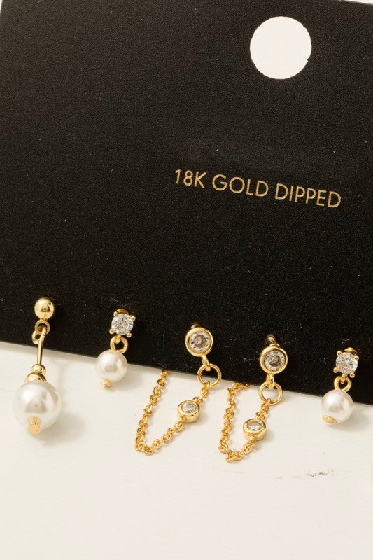 Pearl & Sparkle Duo Studs