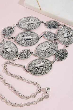 Save a Horse Silver Chain Belt