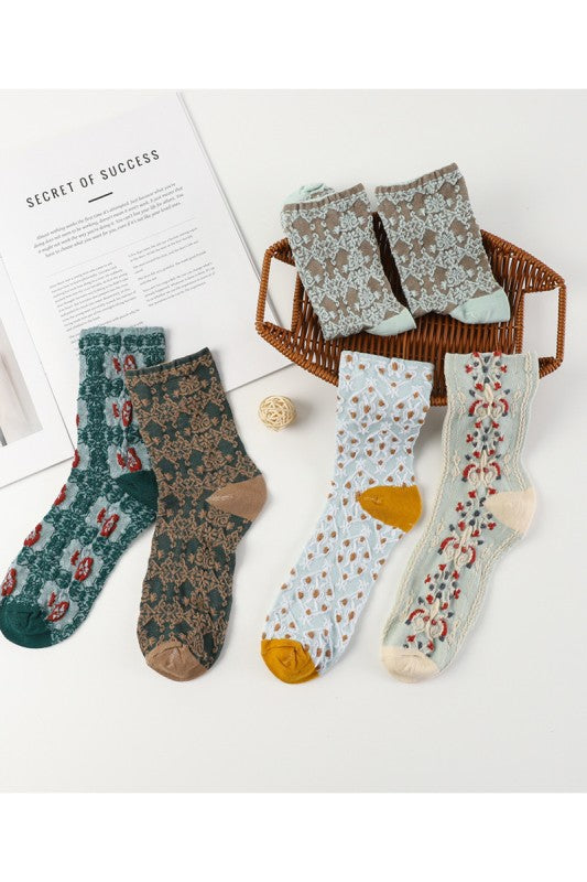 The Meadow Mix Embossed Socks