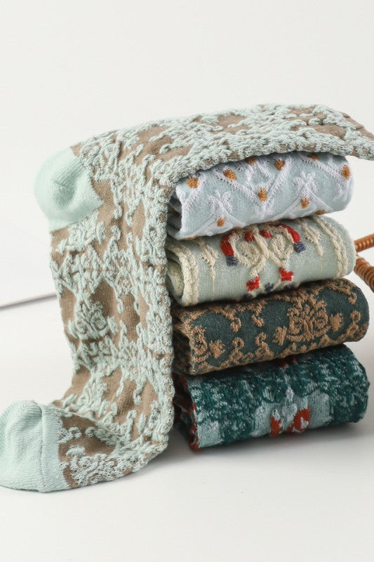 The Meadow Mix Embossed Socks