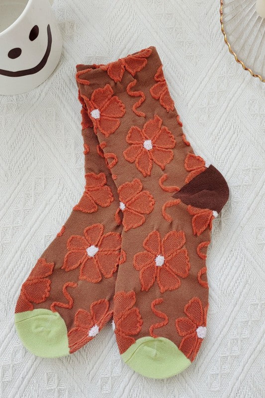 The Vintage Bloom Textured Socks