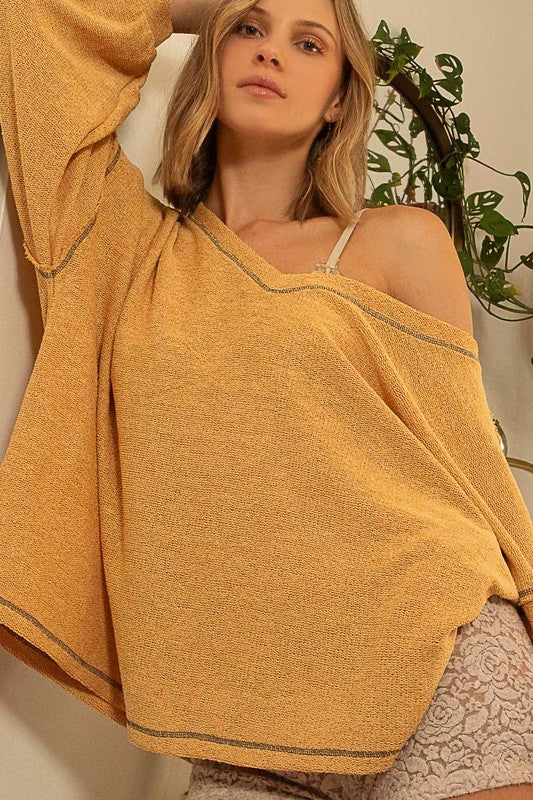 Easy Said Oversized Fit Long Sleeve Knit Top