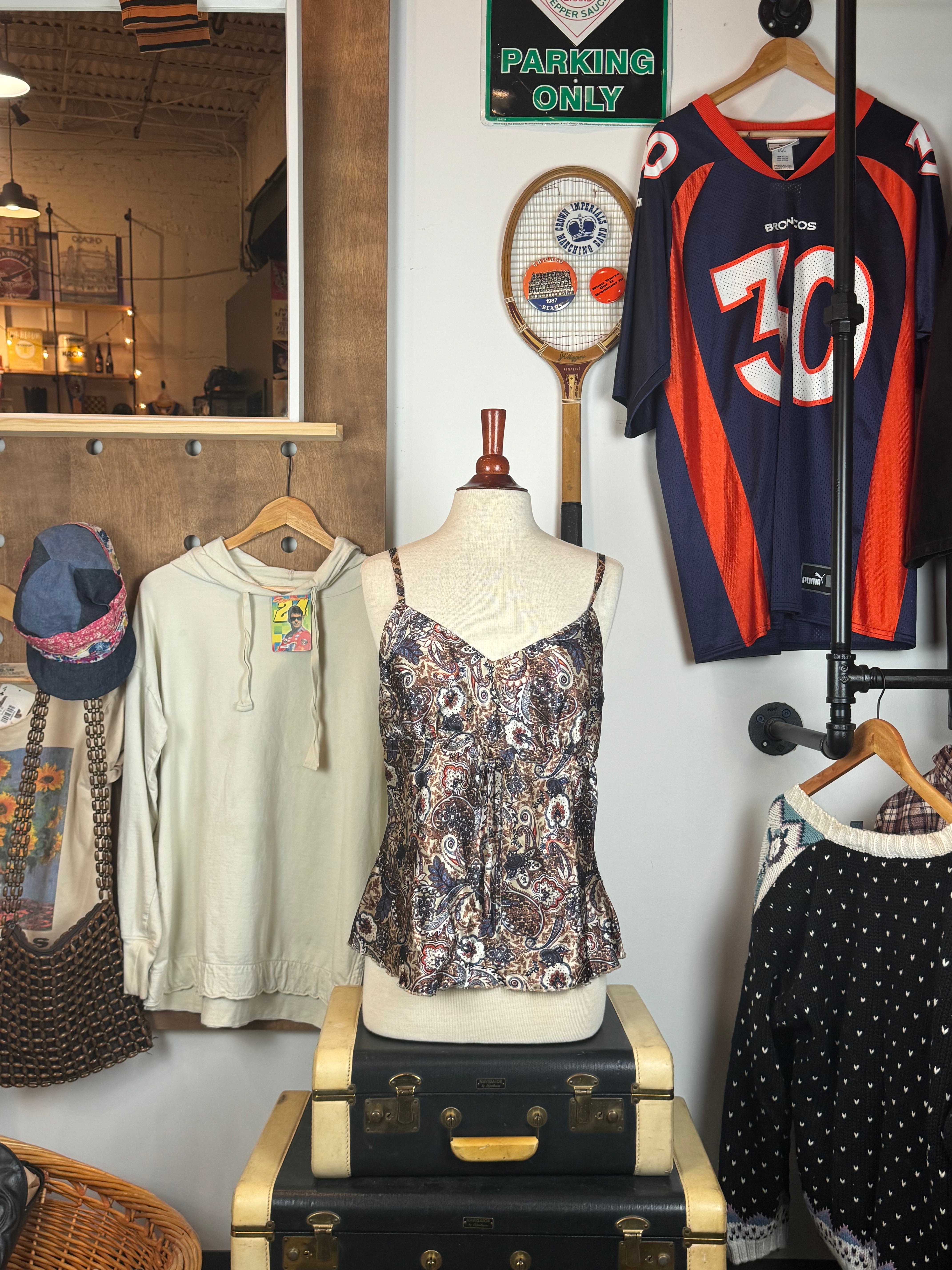 VINTAGE PAISLEY SILKY TANK (L)