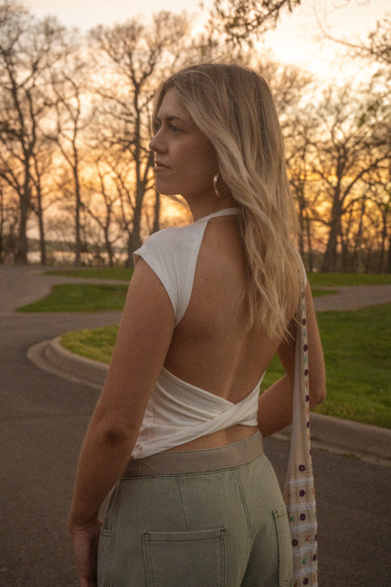 Flirty Backless Jersey Top