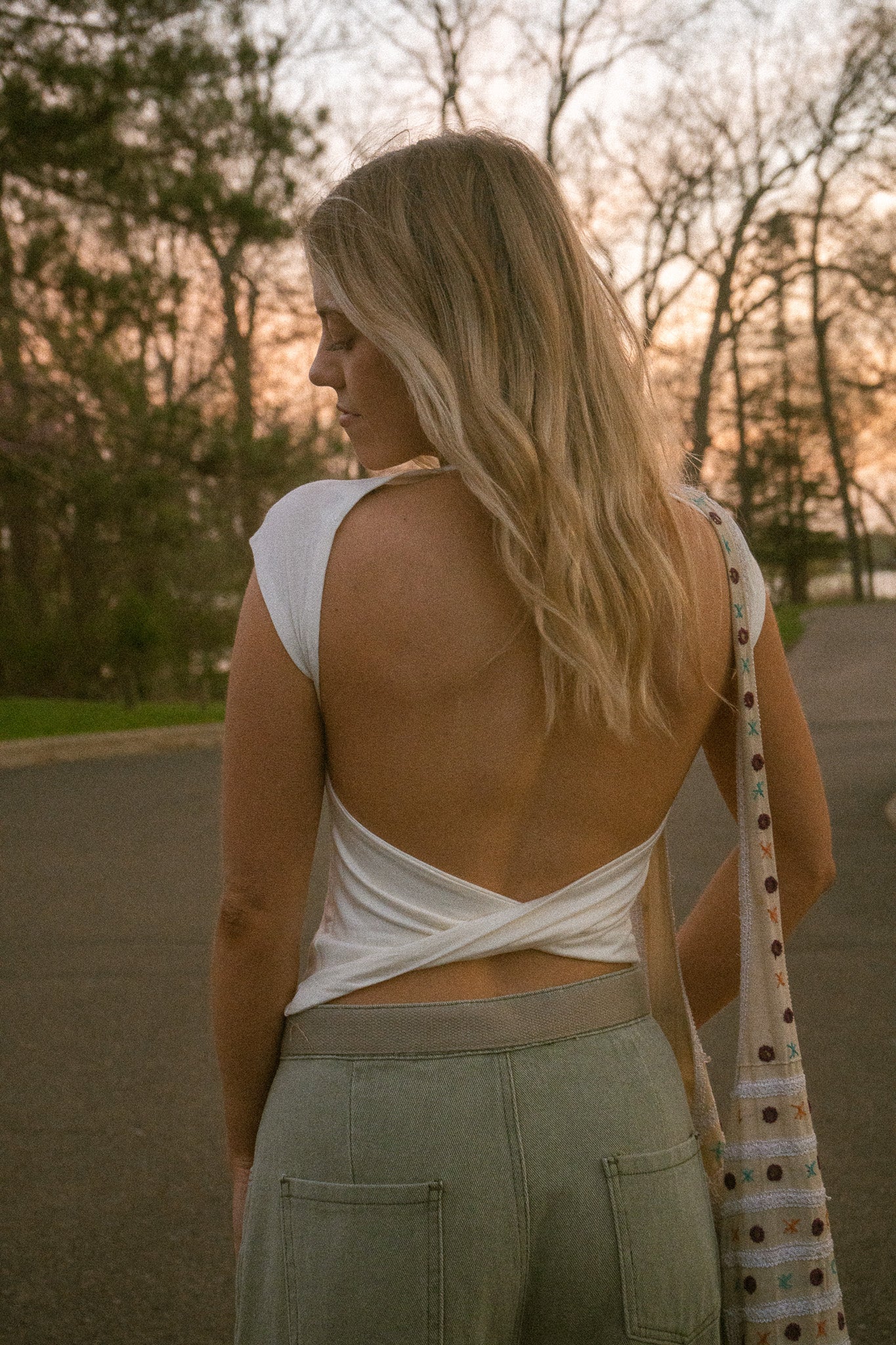 Flirty Backless Jersey Top