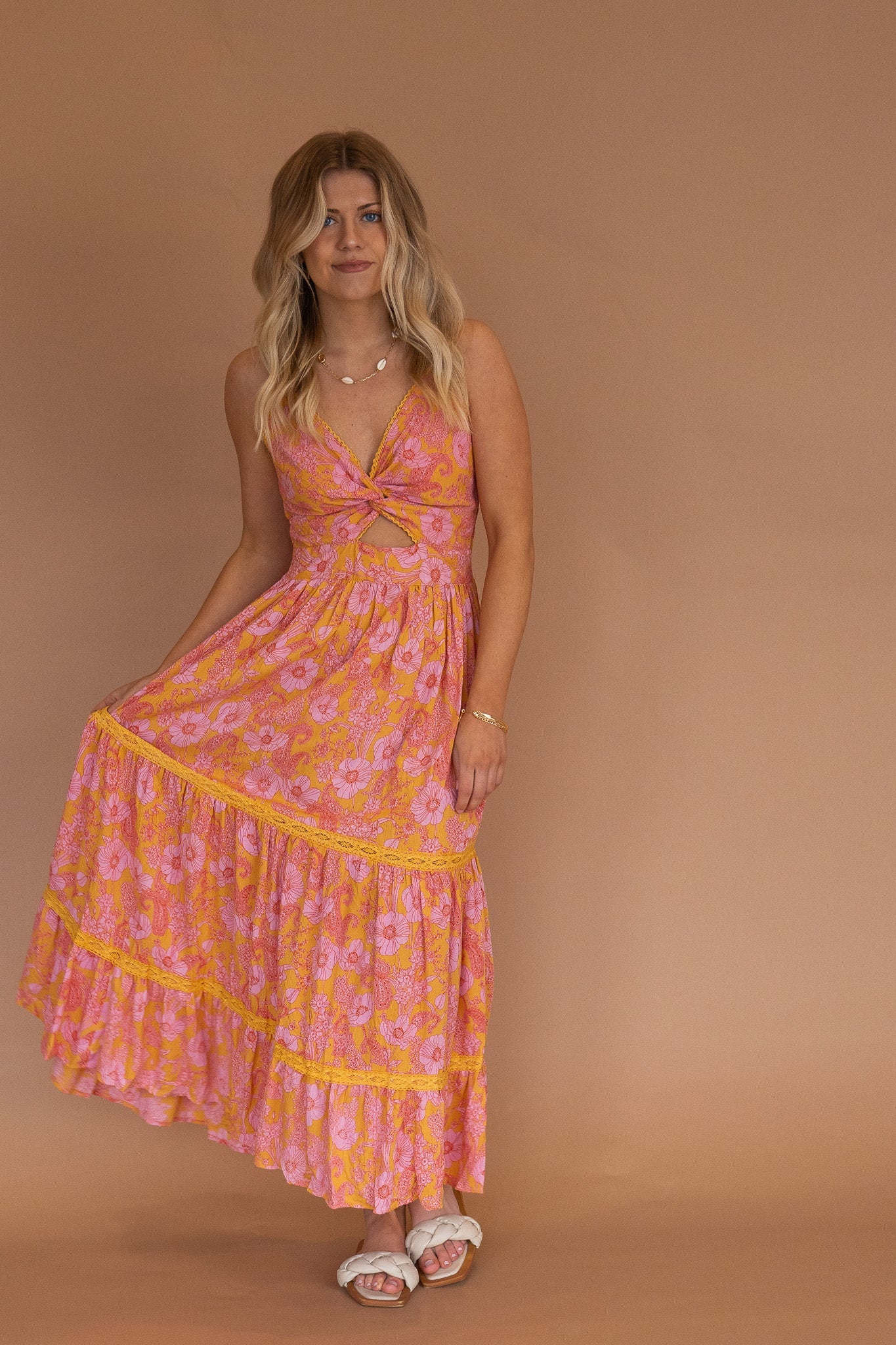 Feeling Like Sunshine Floral Maxi Dress