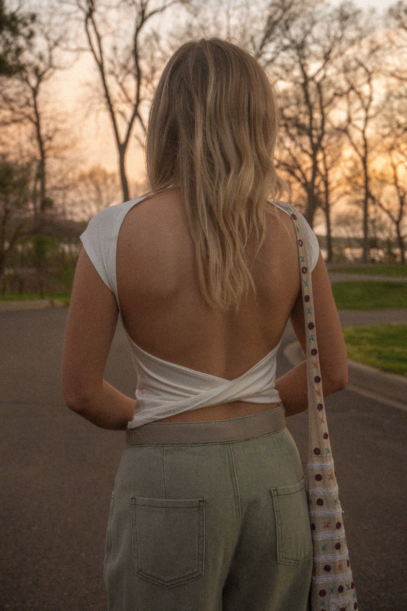 Flirty Backless Jersey Top