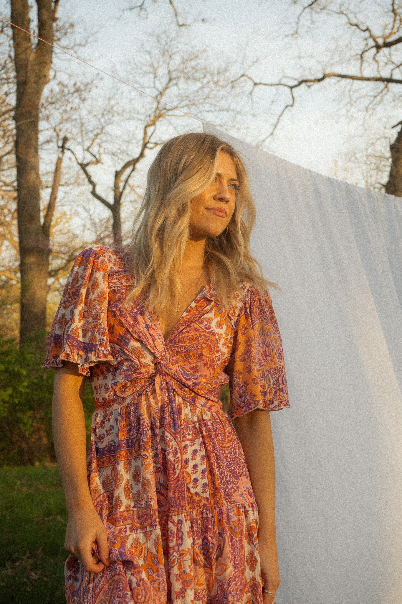 Sunset Safari Pink Floral Print Dress