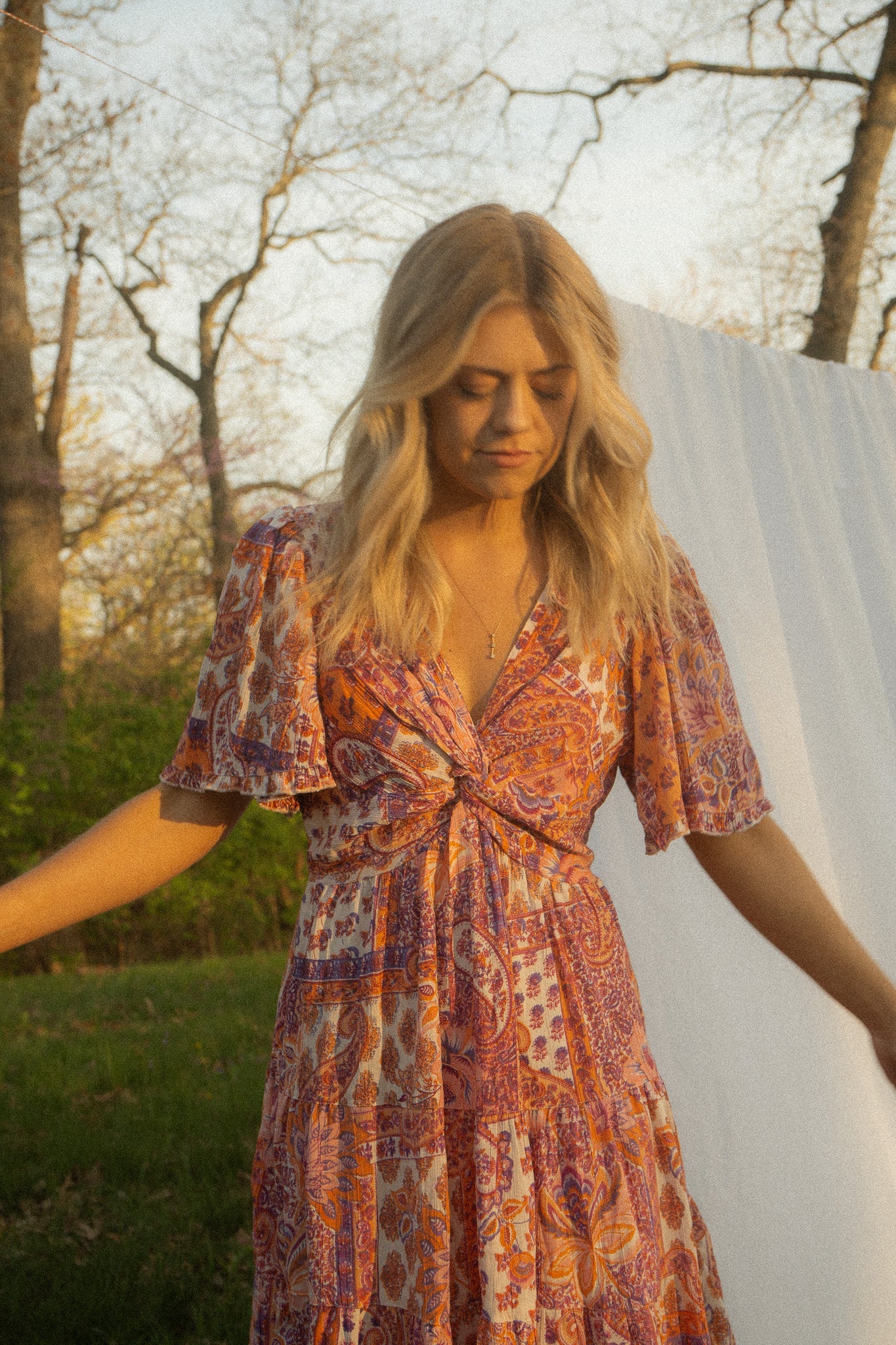 Sunset Safari Pink Floral Print Dress
