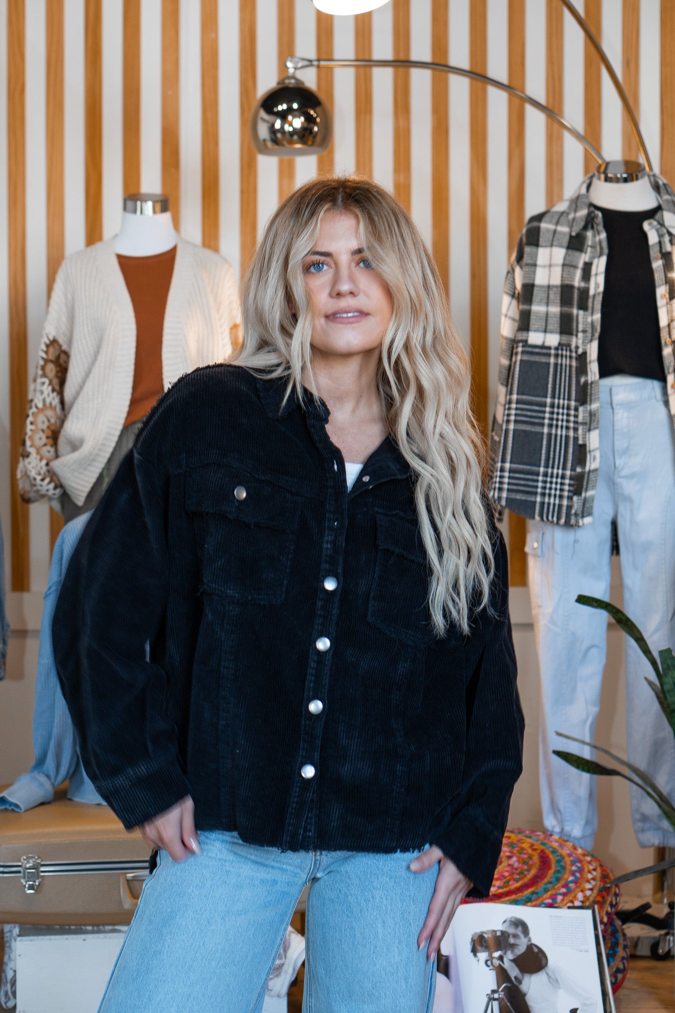 Leave It To Me Corduroy Frayed Shacket