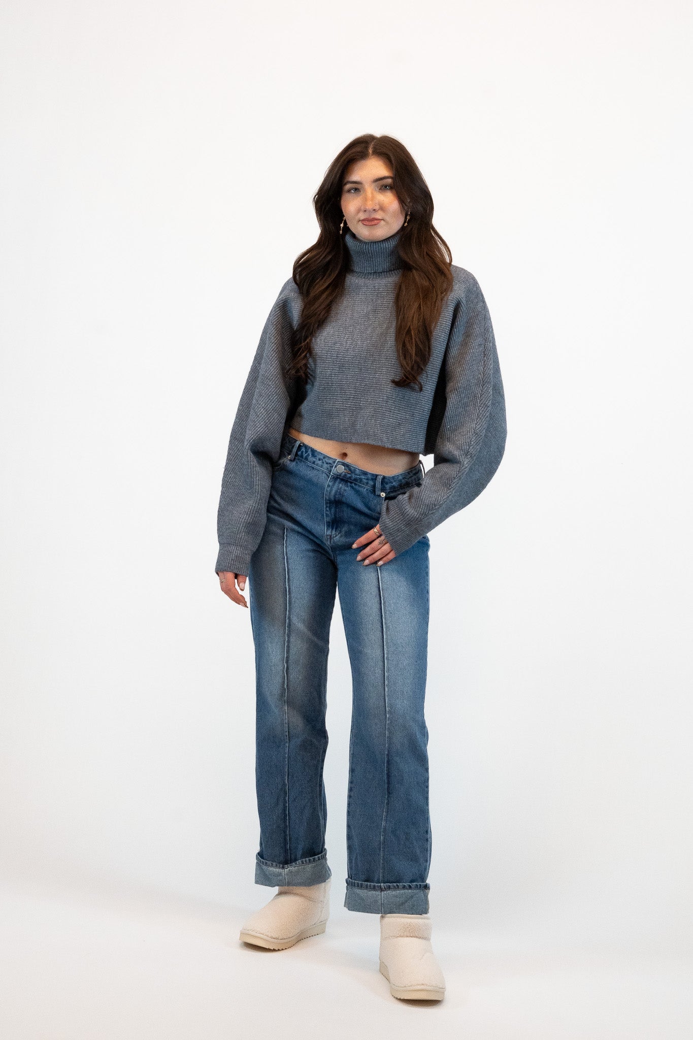 Hostest Dinner Party Turtleneck Sweater In Charcoal