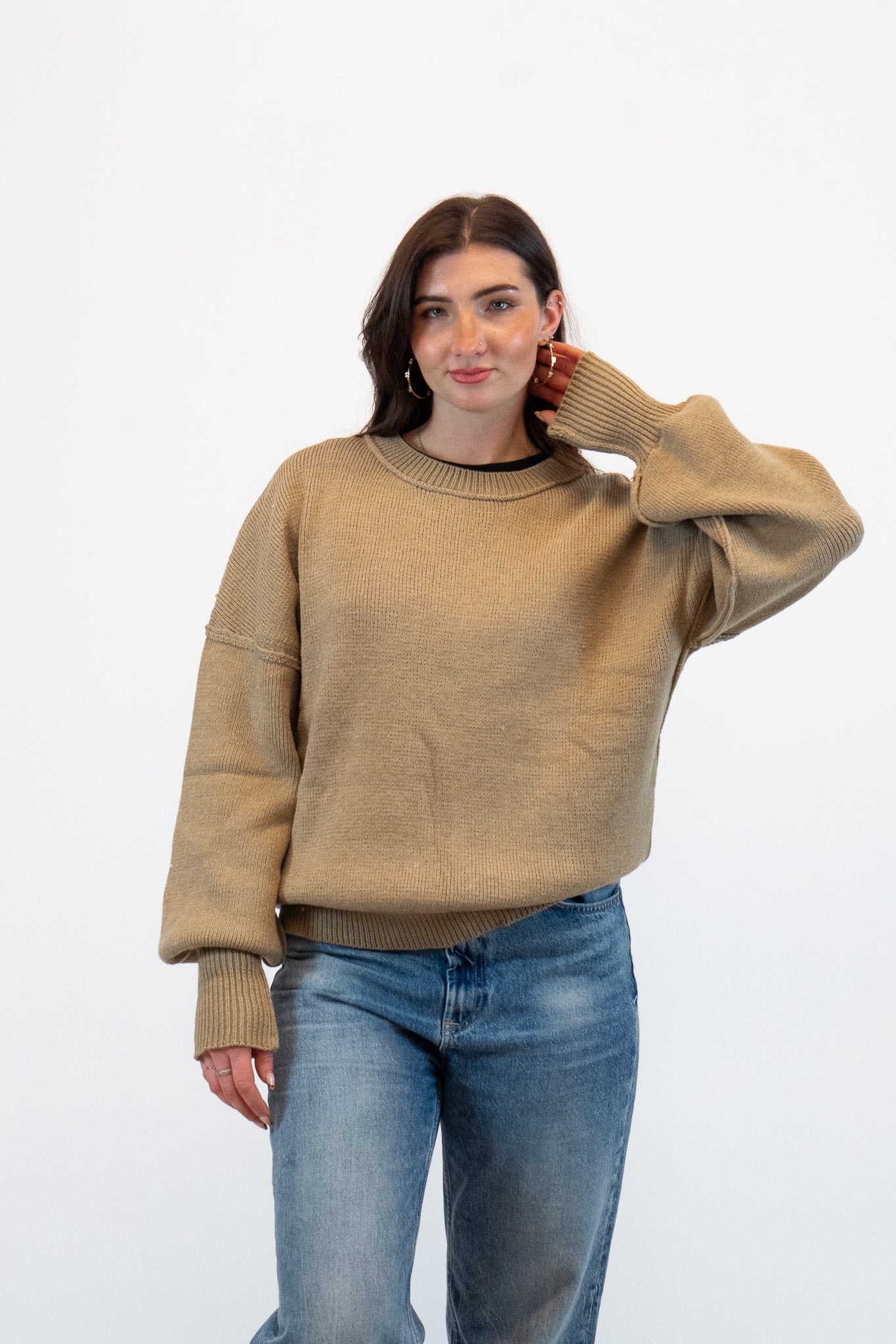 OVERSIZED COZY MOCHA LATTE SWEATER