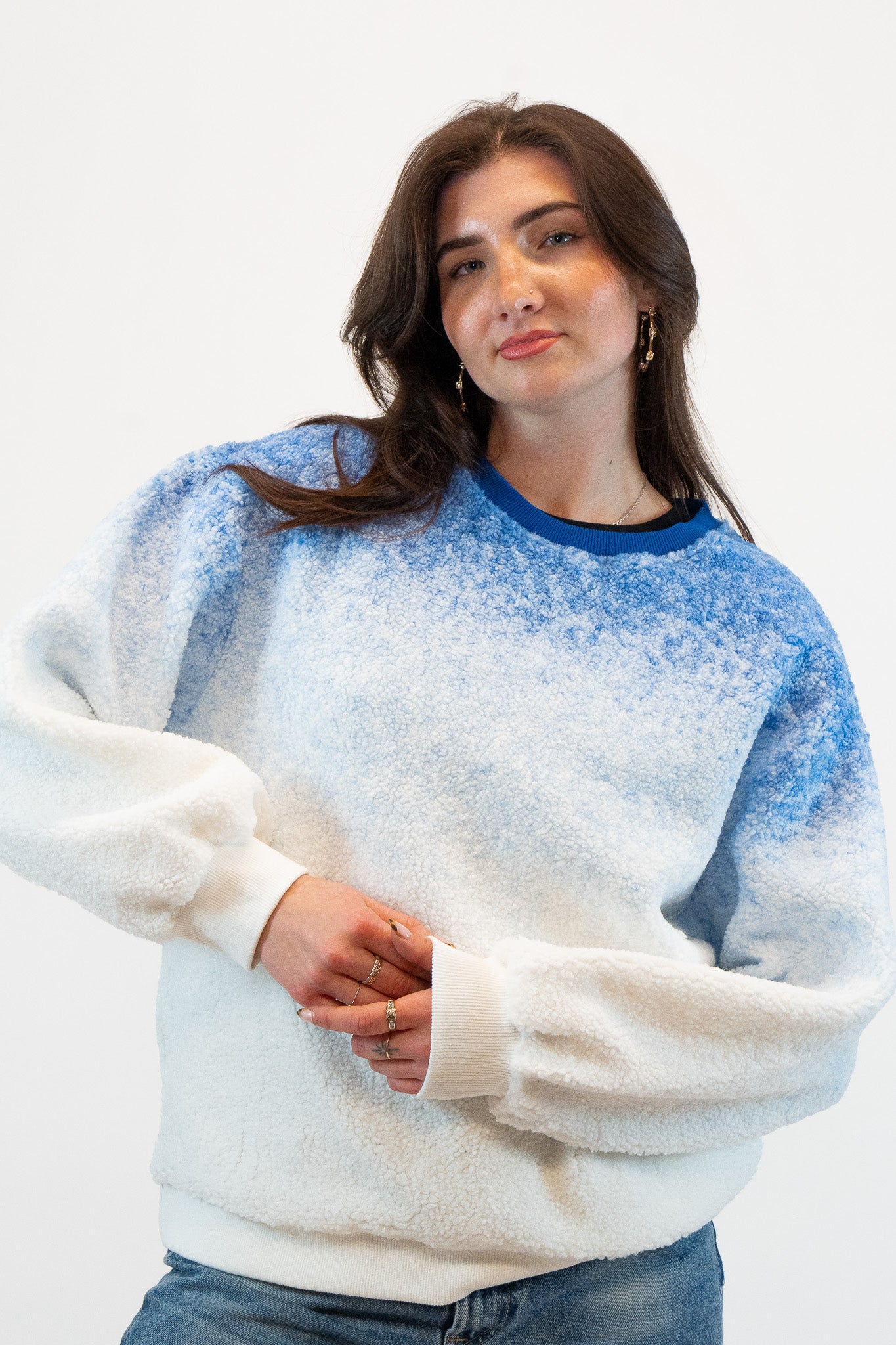 Soft Fleece Warm Cozy Ombre Oversized Knit Sweater