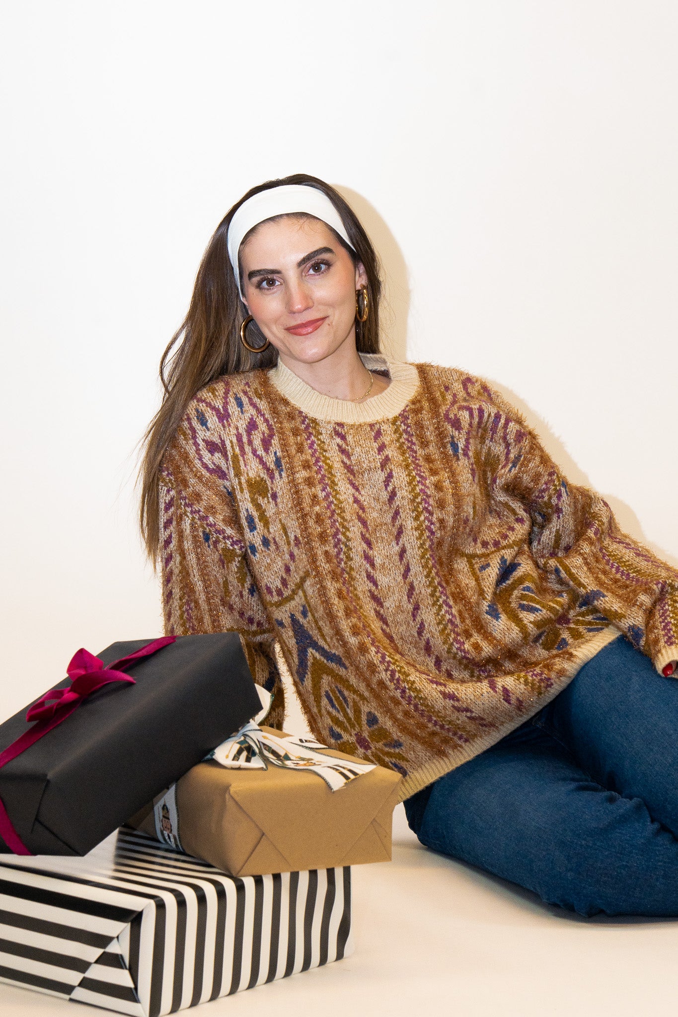 Holiday Tinsel Knit Sweater