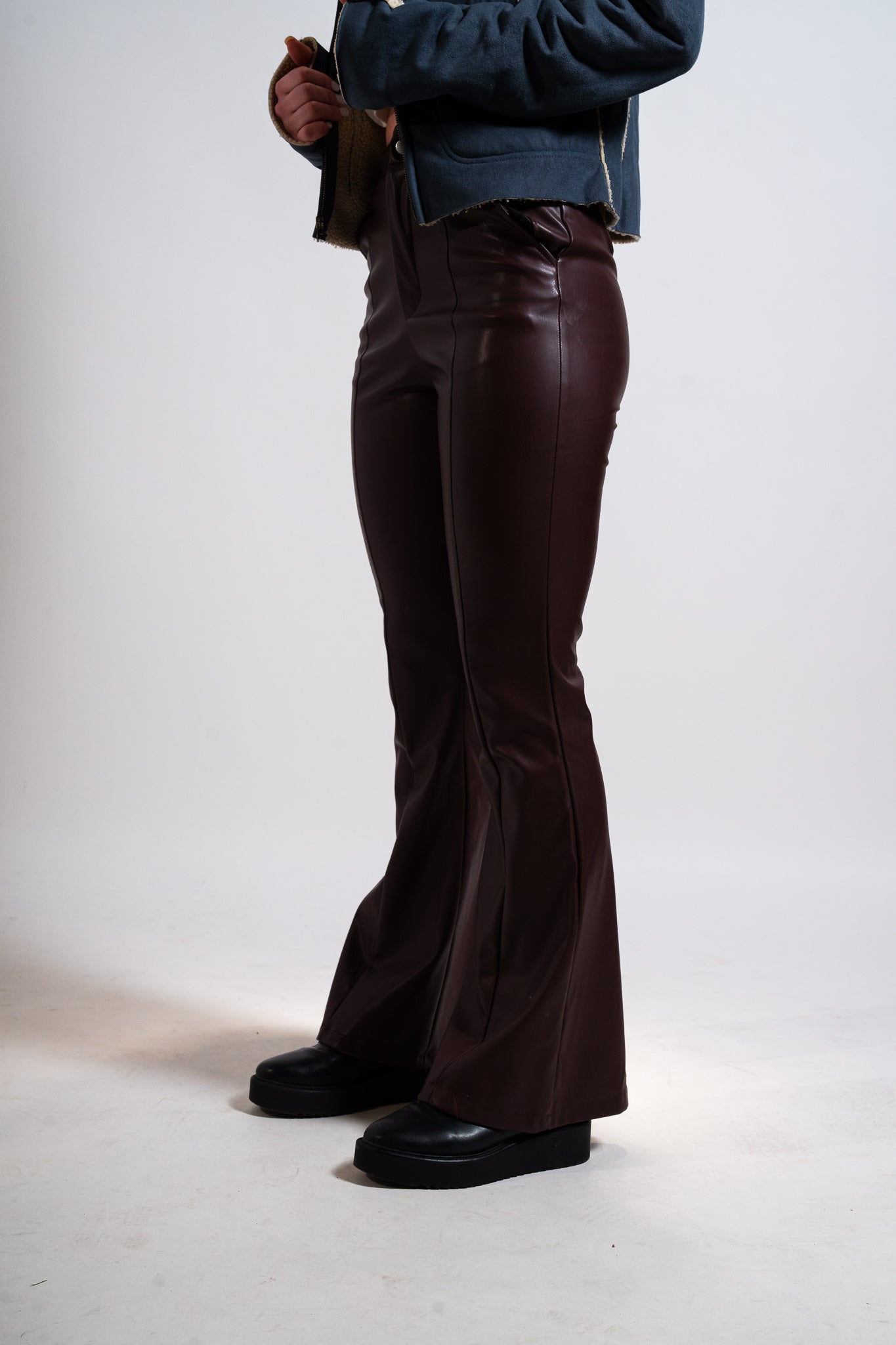 Faux Leather Flare Pants (6)