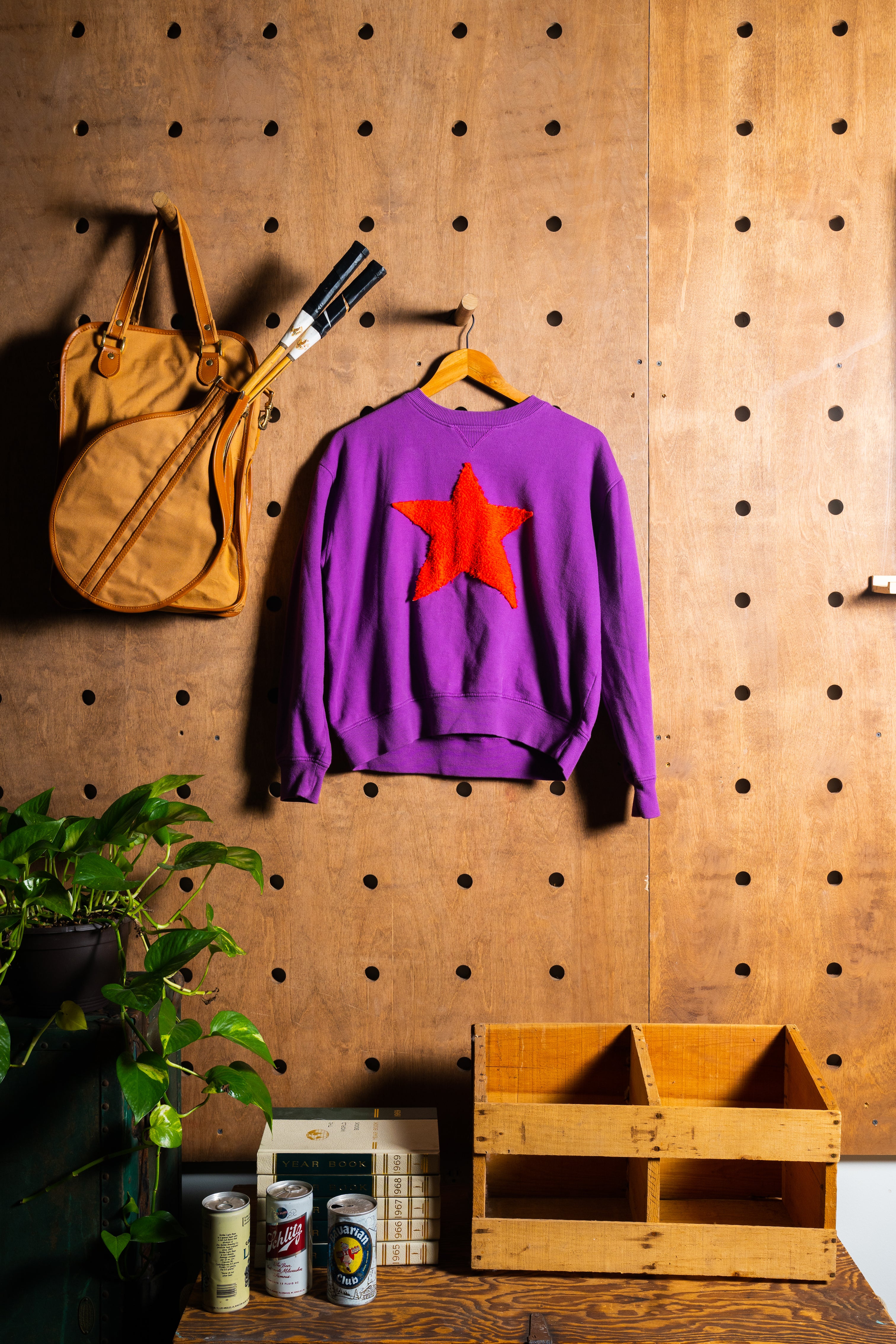 Vintage Fuzzy Star Crew (M)