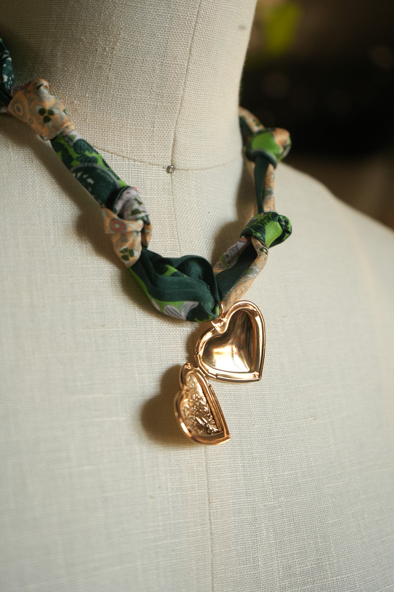 Knotted Scarf Necklace in Martini