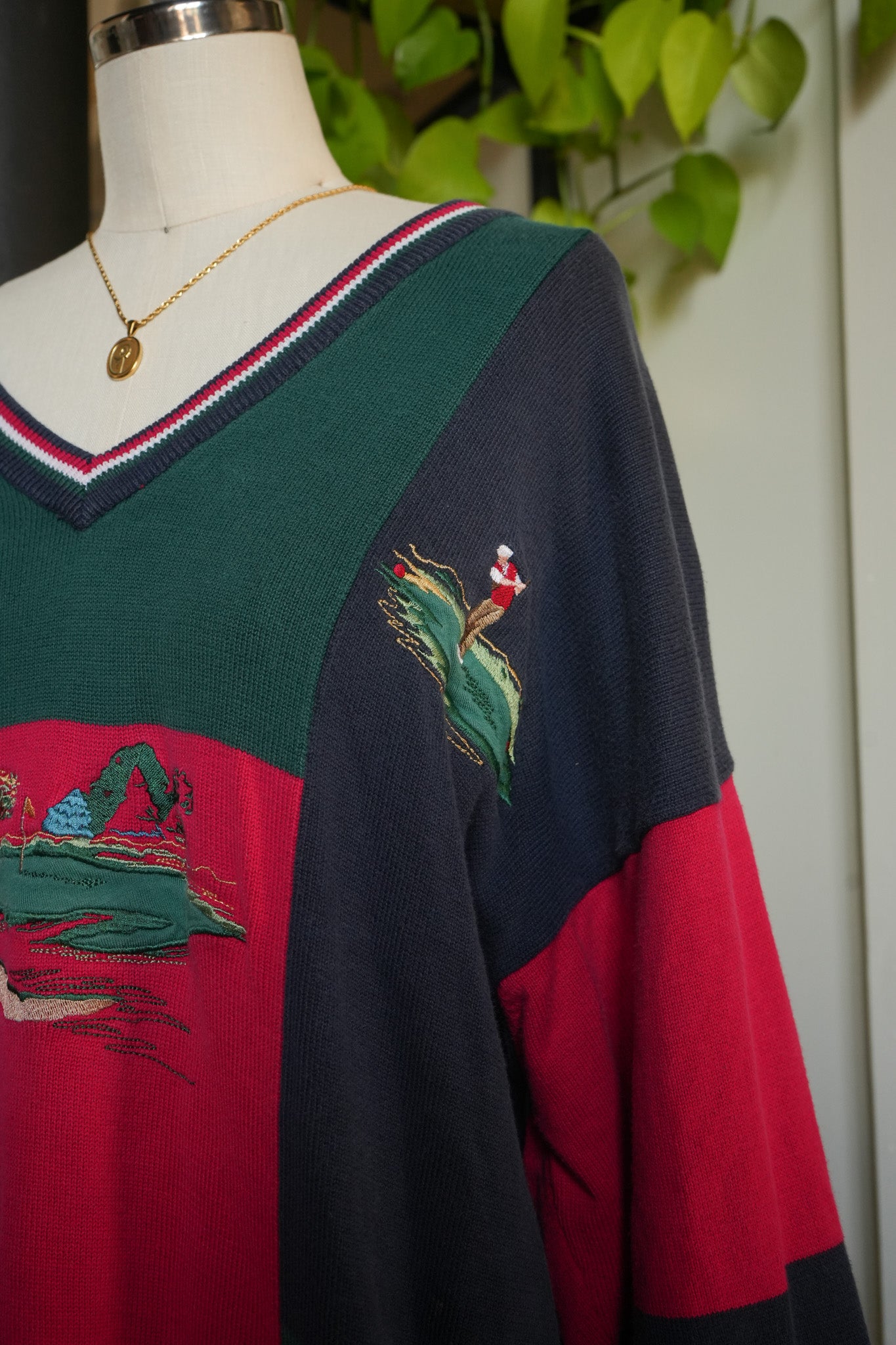 Fairway Classic – Vintage Cotton Traders Golf Sweater (L)