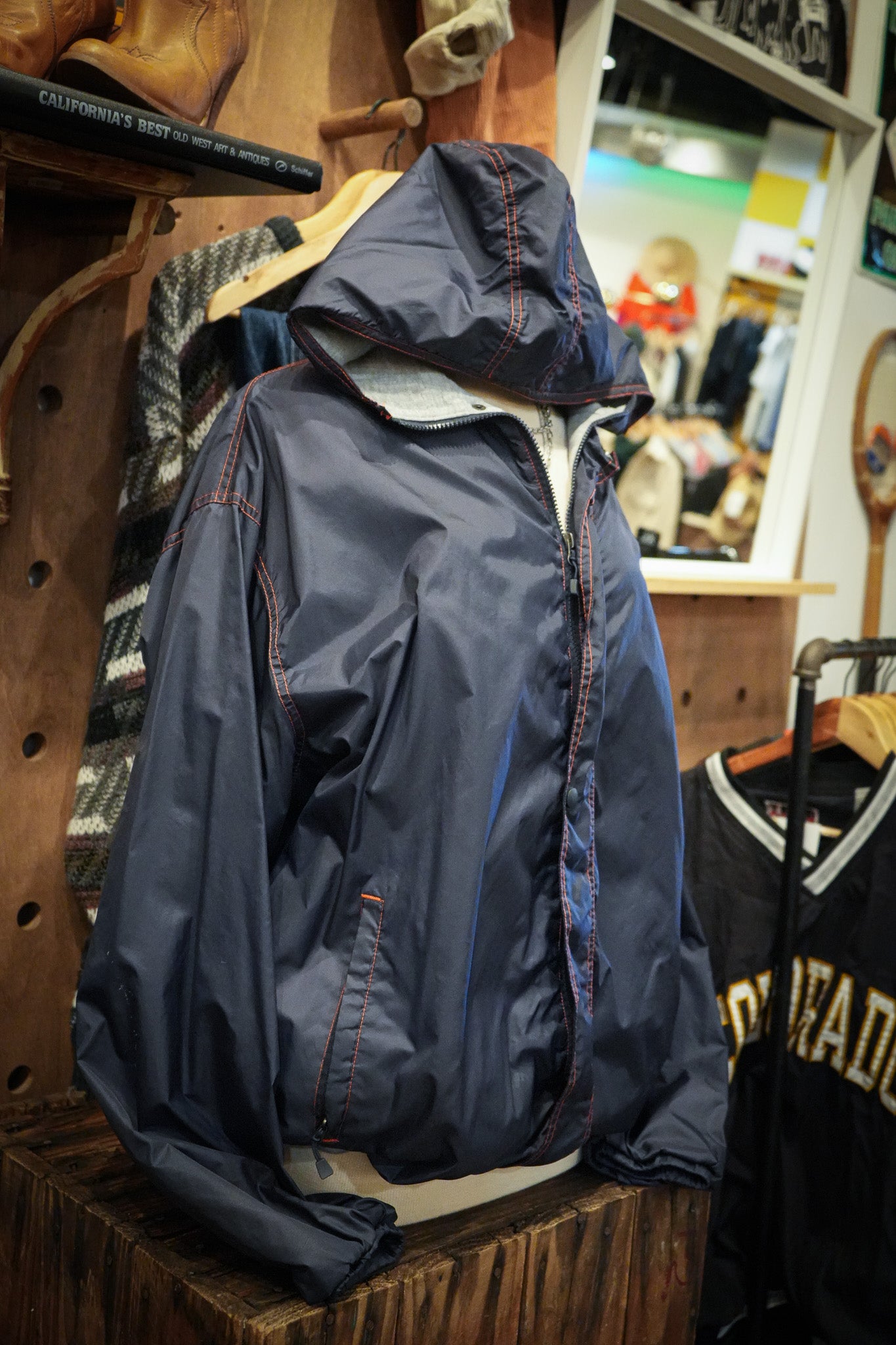 Vintage Chicago Bears Windbreaker Jacket - Navy (XL)