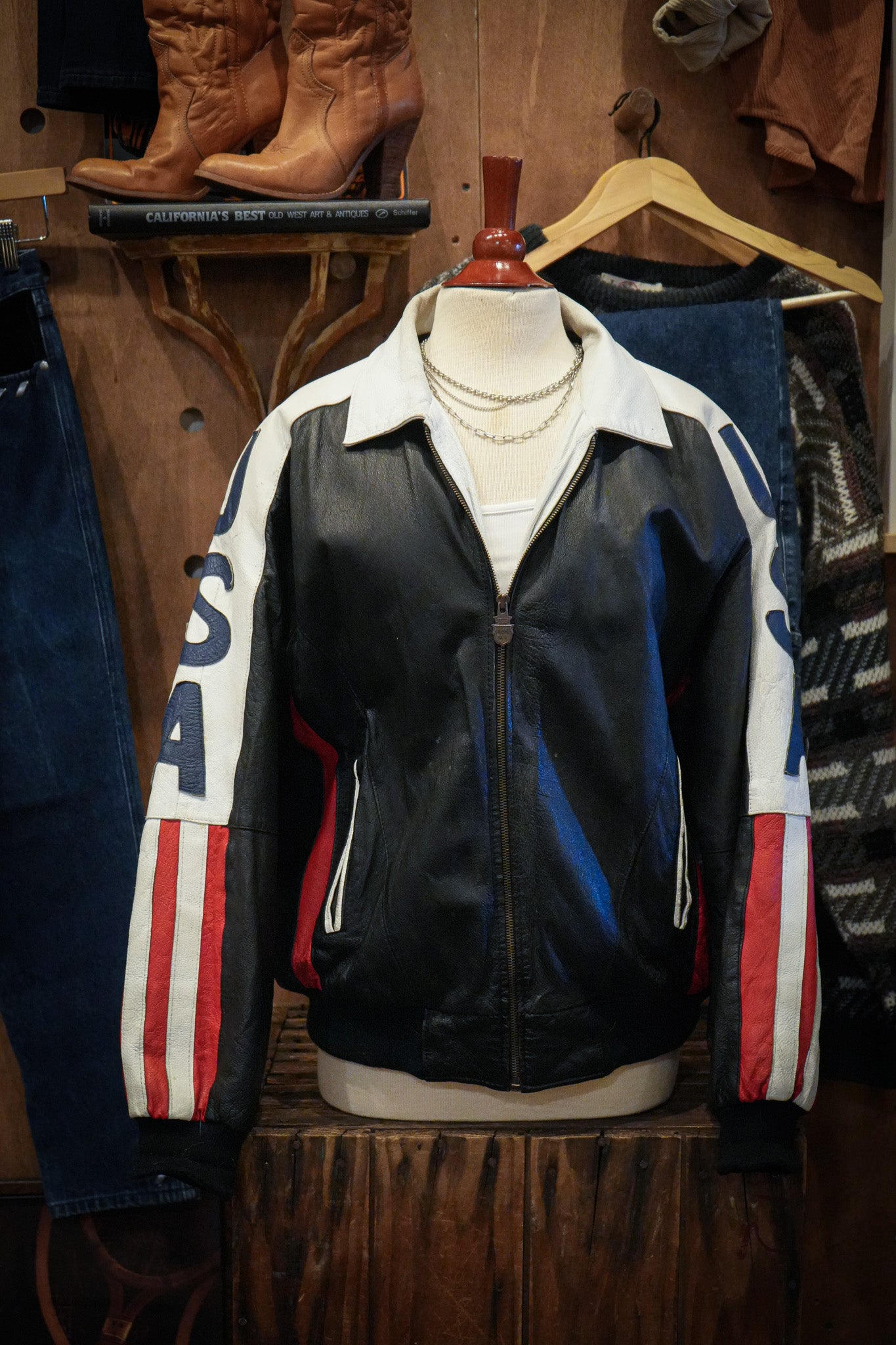Vintage USA Leather Jacket (XL)