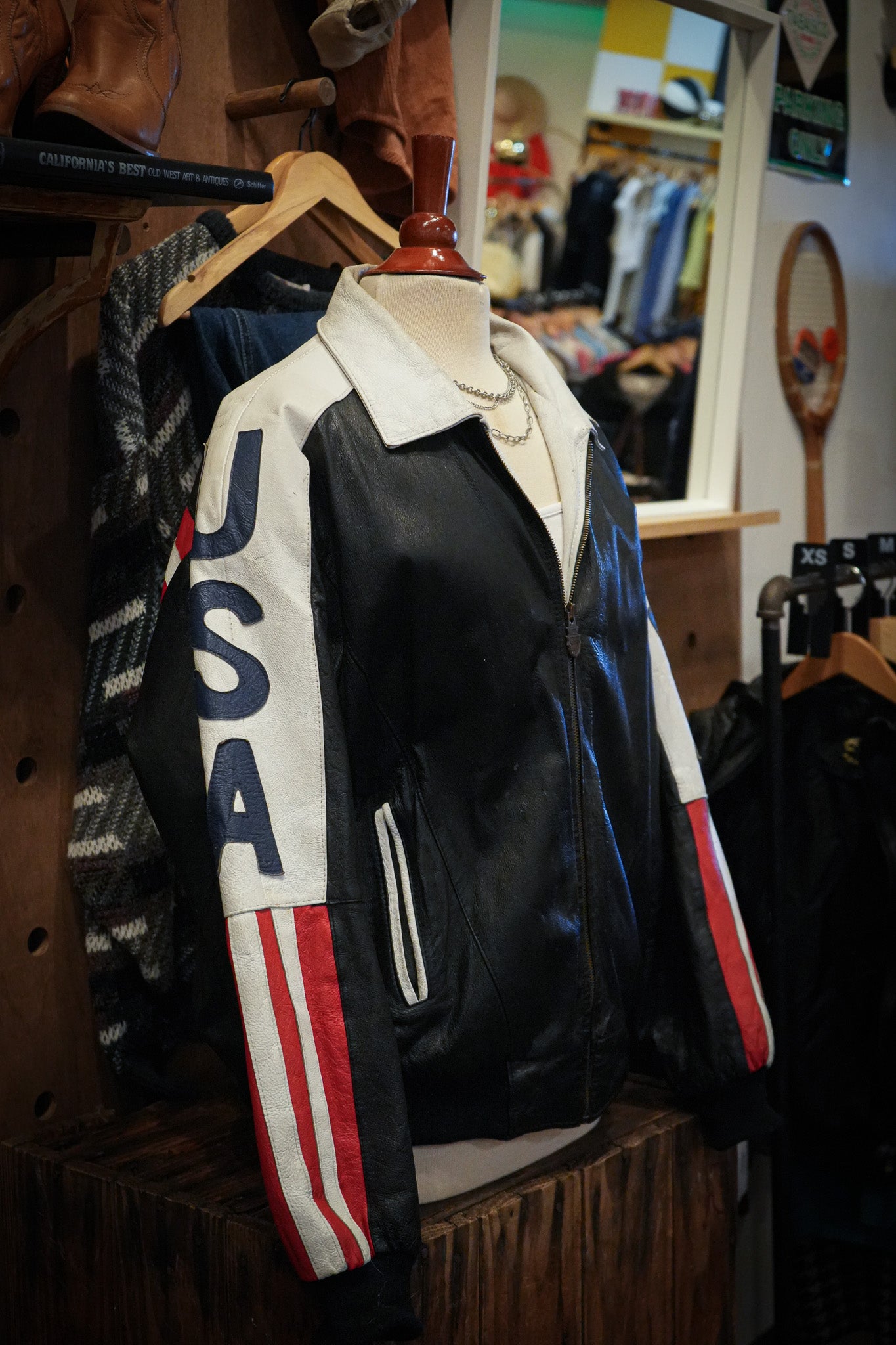 Vintage USA Leather Jacket (XL)