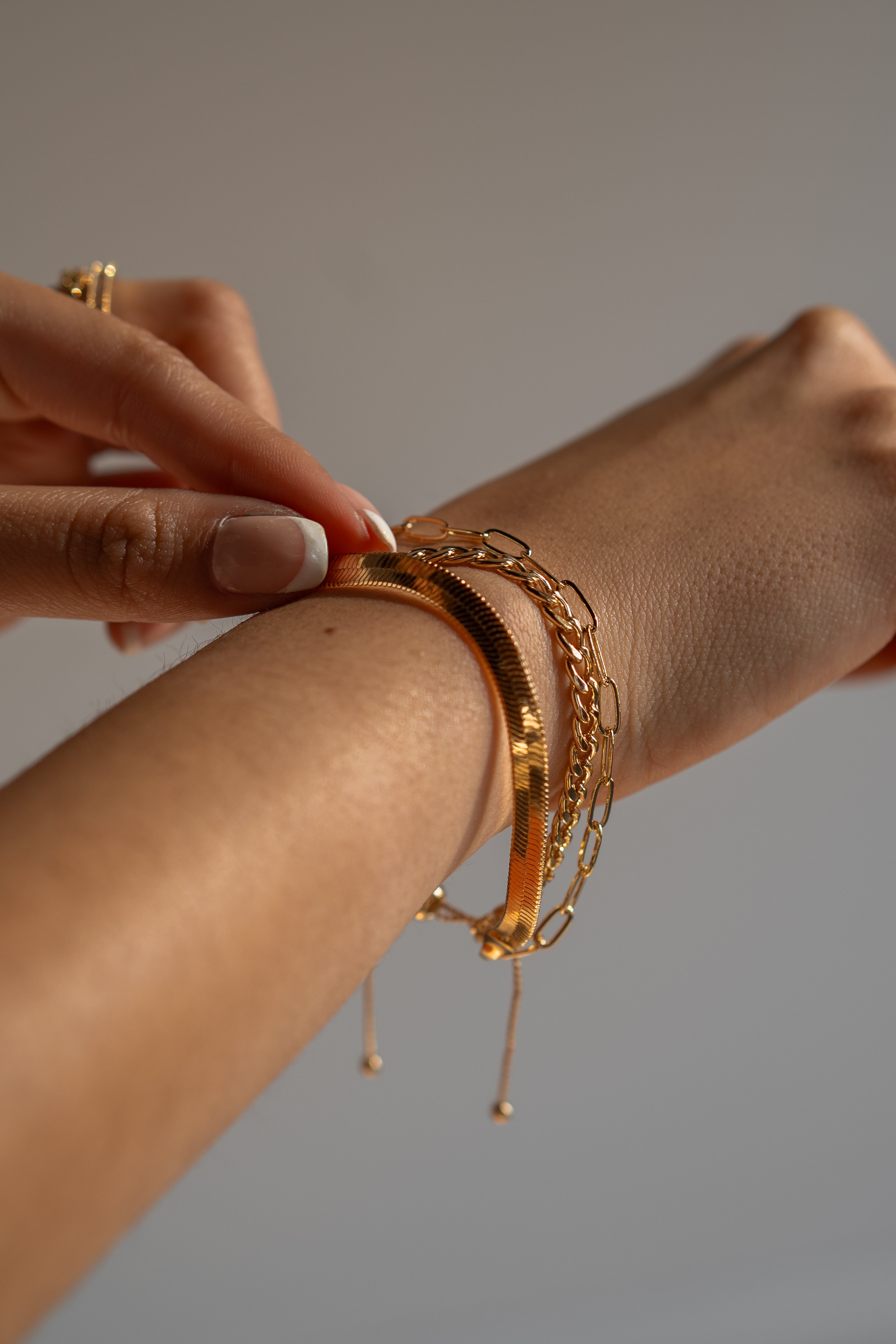 Mixed Metallic Chain Link Bracelet