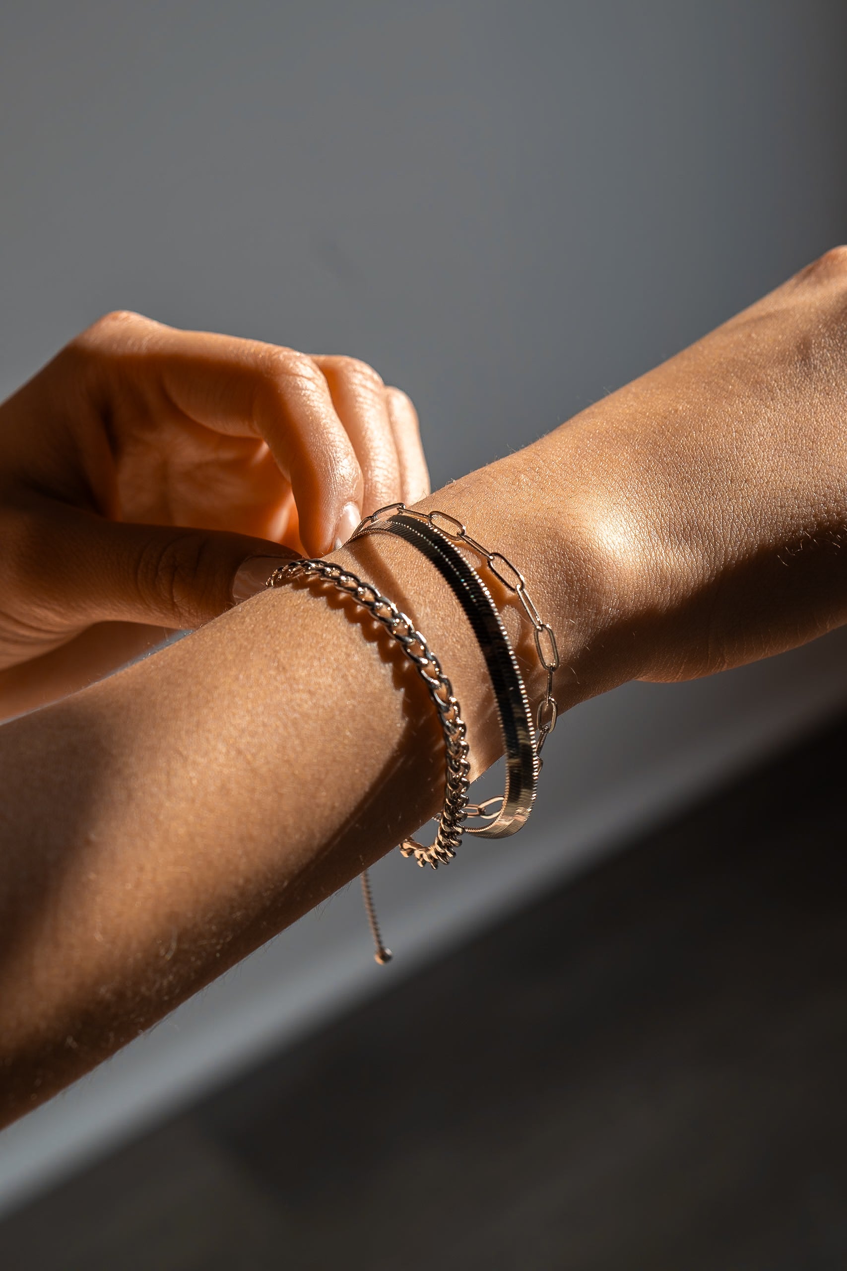Mixed Metallic Chain Link Bracelet