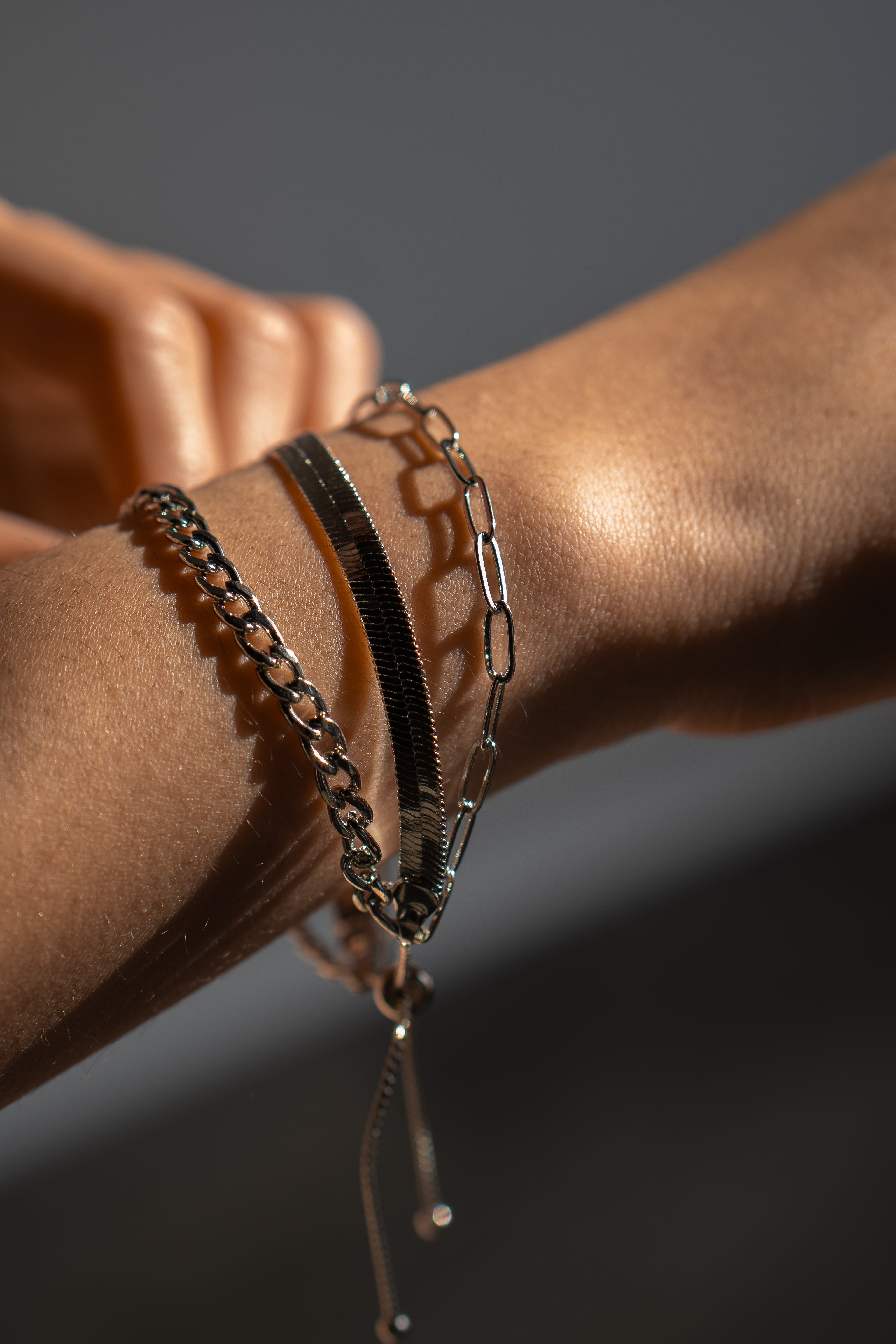 Mixed Metallic Chain Link Bracelet