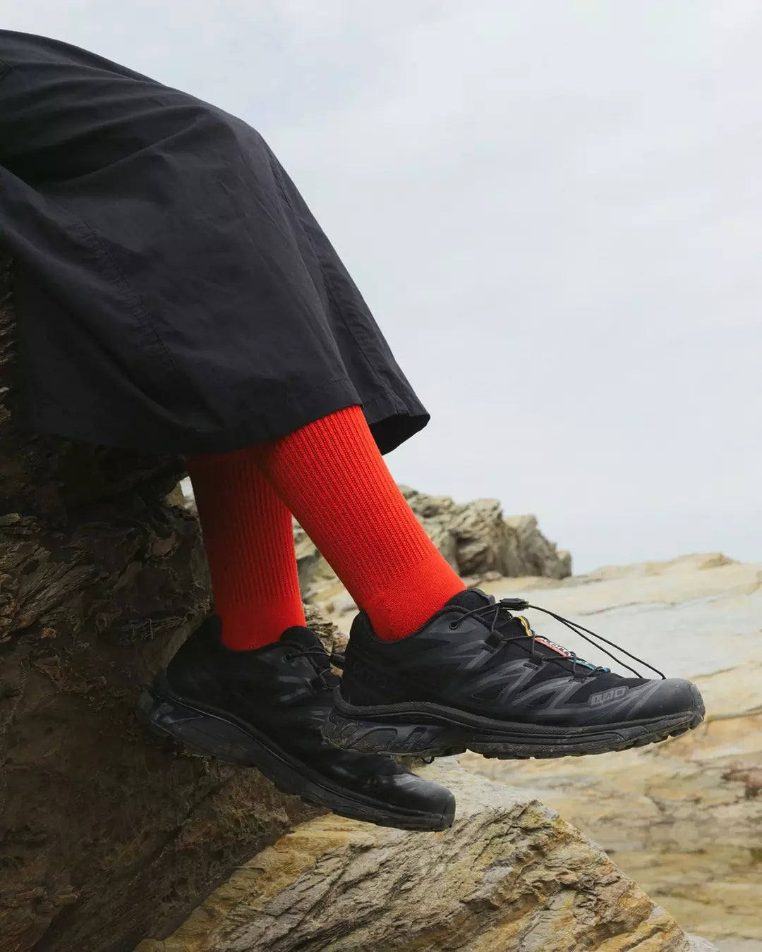 BAGGU Ribbed Sock - Red