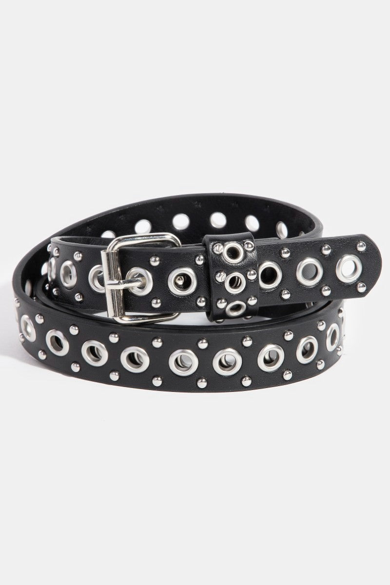 Studded Faux Leather Belt
